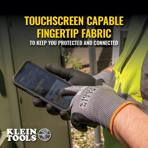 KLEIN TOOLS 60587 | Guantes Nivel De Corte A4 | Talla CH | Agarre Superior | Guantes de trabajo con protección A4 contra cortes y agarre firme para usar herramientas en seco o húmedo.