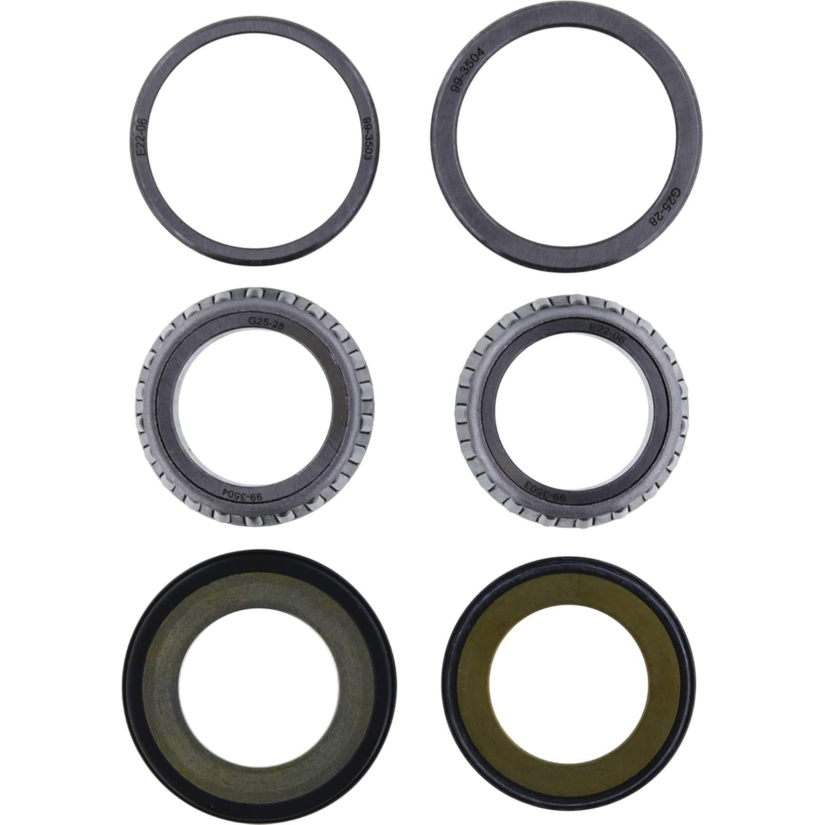 All Balls Racing 22-1014 Kit de sellado de rodamiento de vástago de dirección compatible con/reemplazo para Kawasaki
