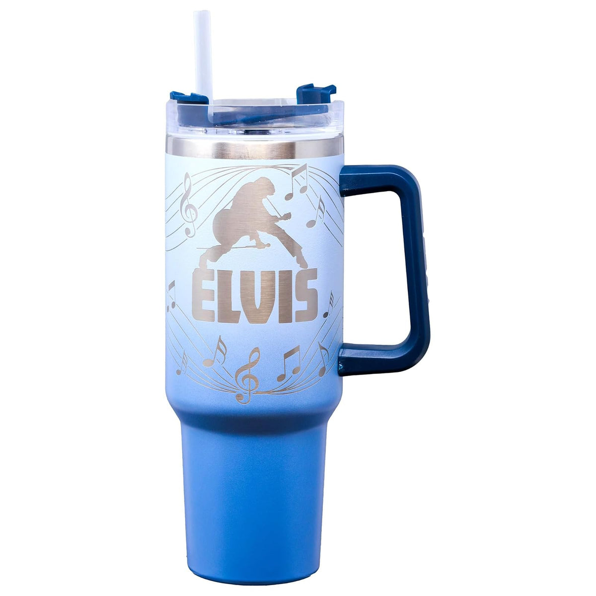 Spoontiques Taza de Viaje Superman Legacy Acero Inoxidable 40 oz - Elvis, Grabado - 40 Ounces (1182.9ml)