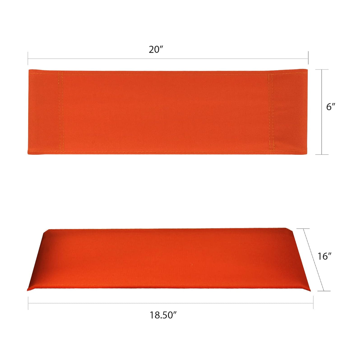 Casual Home Lona para Silla de Director, 18.5 Pulgadas de Ancho x 16 Pulgadas de Profundidad, Naranja
