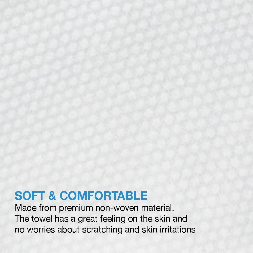 ForPro Professional Collection - Toallas de baño Desechables de Alta Calidad, Toallas de salón y SPA para Cabello, Cara, Cuerpo, Extra Grandes (15 x 31.5 Pulgadas), Blanco, 50 Unidades
