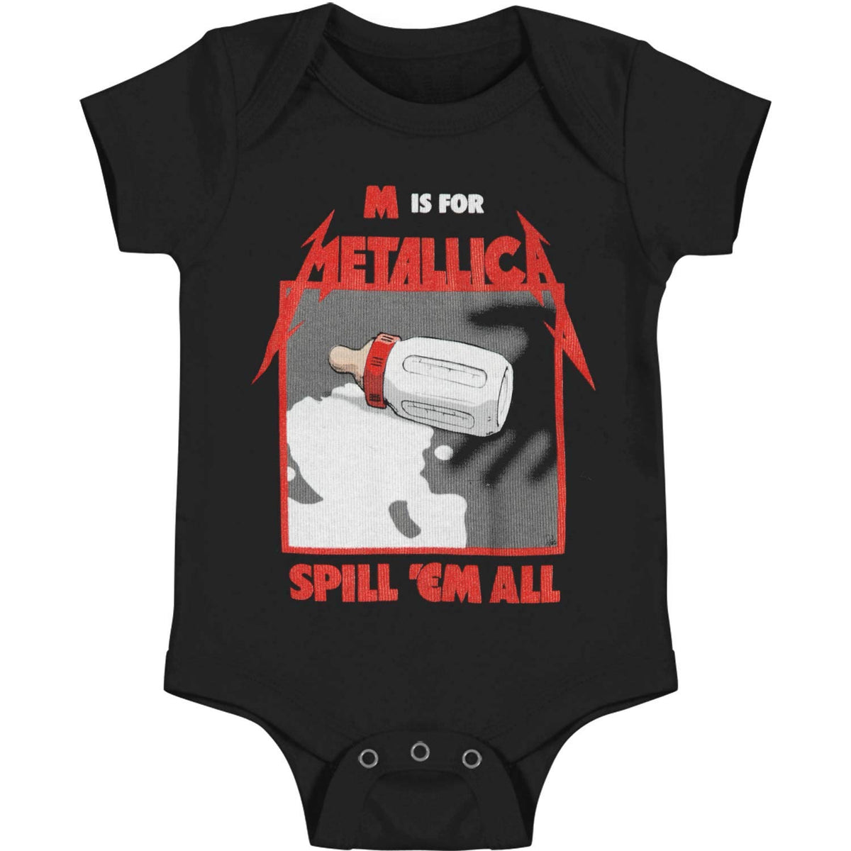 Body de Manga Corta con Gráfico de Metallica para Bebé - 6-12 Meses - Blanco