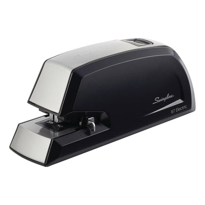 Swingline 06701 Grapadora eléctrica comercial resistente, capacidad de 20 hojas, metal, negro