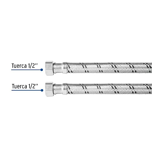 Foset FBO-22150X, Manguera para boiler acero inoxidable 1/2"x1/2" largo 150 cm