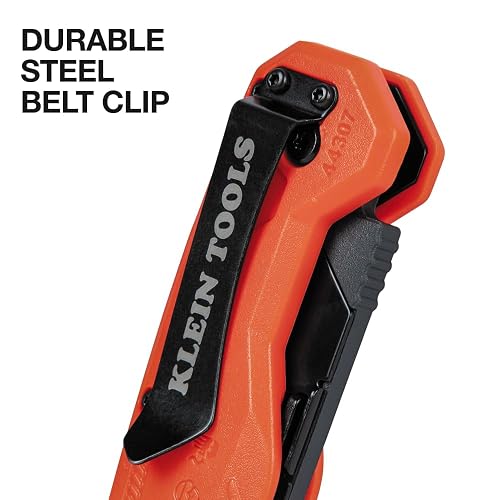 KLEIN TOOLS 44307 | Navaja Multiusos Plegable| FLICKBLADE| Formato Compacto | Ten a la mano una navaja plegable FLICKBLADE compacta y práctica para cortes rápidos durante el trabajo diario.