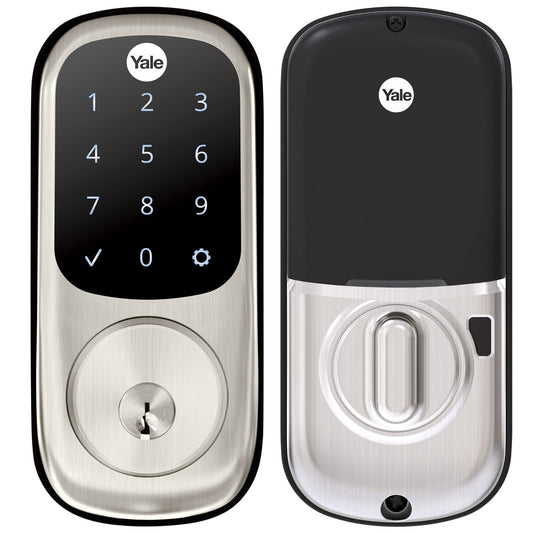 Yale Security Yale Assure Llave de bloqueo última intervensión visualización táctil Deadbolt en níquel satinado, no conectado, Níquel Satinado