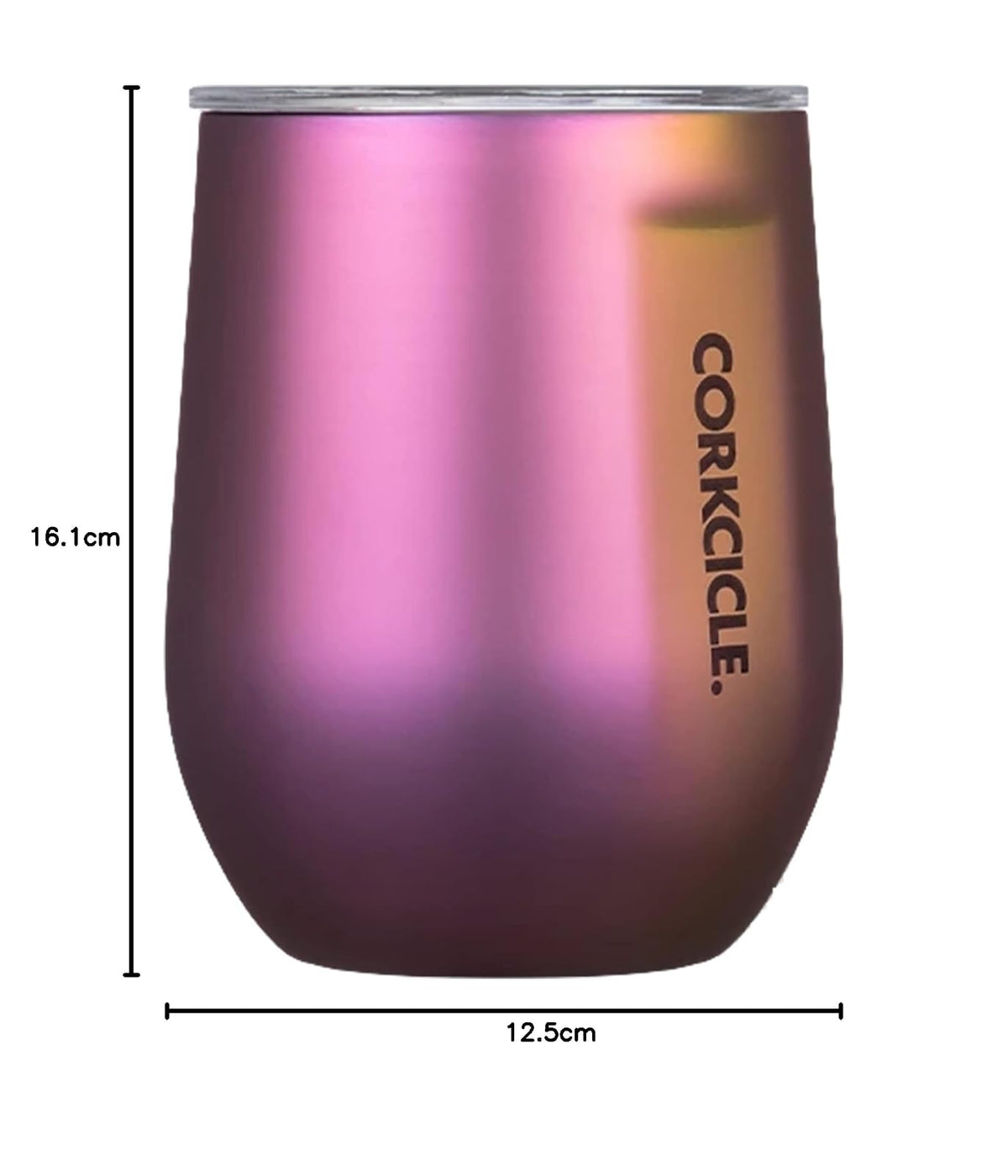 CORKCICLE | Vaso de Vino Térmica Sin Tallo |12 oz (355 ml) | Acero Inoxidable | Mantiene Frío 6 h y Caliente 3 h | Base Antideslizante | Diseño Nebulosa