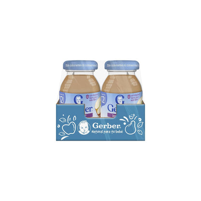 Gerber Plus Bebidas Etapa 4, Manzana, Paquete con 12 Frascos de 175 ml c/u