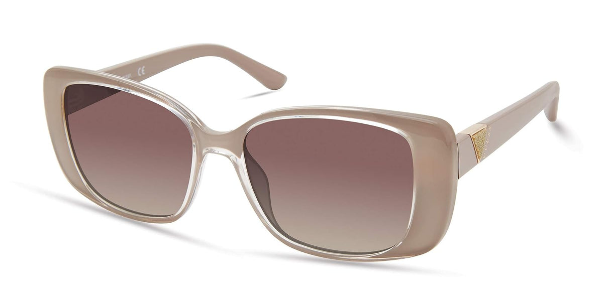 GUESS Gafas de sol rectangulares para mujer Gua00006 - 53mm - Shiny Beige