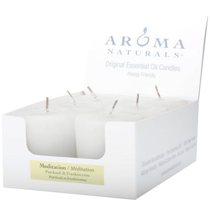 Aroma Naturals Velas Votivas Aromáticas, Set de 6 - Meditation
