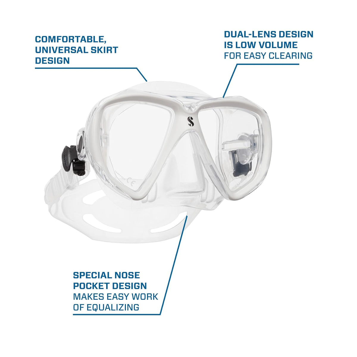 Scubapro Spectra - Máscara de Buceo con 2 Ventanas de bajo Volumen