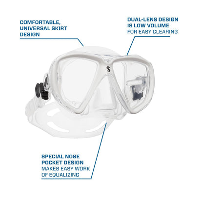Scubapro Spectra - Máscara de Buceo con 2 Ventanas de bajo Volumen