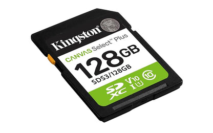 Kingston Tarjeta De Memoria SD, Canvas Select Plus Gen3, Capacidad: 128GB, Full HD, Clase 10, UHS-I, U1, V10, Lectura: 150MB/s, SKU: SDS3/128GB