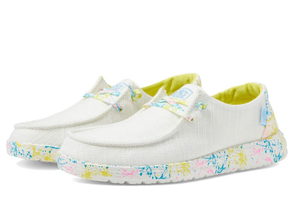 HEYDUDE Mujer Lexi Azul con Rayas | Mocasines Mujer | Zapatos sin Cordones para Mujer | Cómodo y Ligero