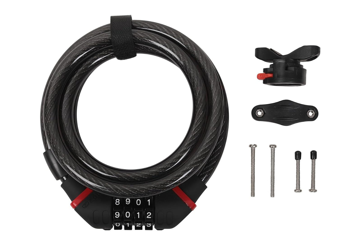 Candado ZEFAL K-Traz C9 Code Cable Espiral 185cm Acero Gris