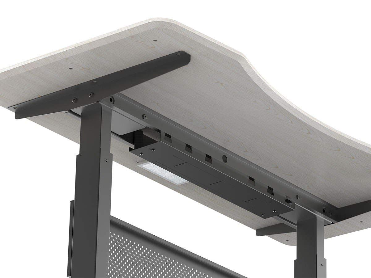 Mono Cable Tray Organizer - Black | Under Desk Cord Management, Ideal For Work Computer Tables, Home and Office Sit-Stand Desks - Workstream Collection
