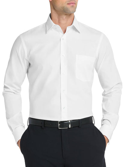 Van Heusen Camisa de Vestir de Manga Larga para Hombre - Blanco - 17.5cm Cuello 32cm-33cm Manga