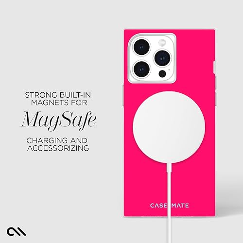 Case-Mate BLOX Funda para iPhone 15 Pro MAX, sandía de neón [protección contra caídas de 12 pies] [Compatible con MagSafe] Funda magnética con Bordes Cuadrados para iPhone 15 Pro MAX 6.7 Pulgadas,