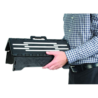 North American Health + Wellness Escalera Plegable portátil, Taburete Antideslizante de 4 Pulgadas con asa, Color Negro