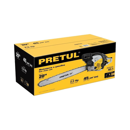 Pretul MOT-4520P, Motosierra 45 cc a gasolina con barra de 20"