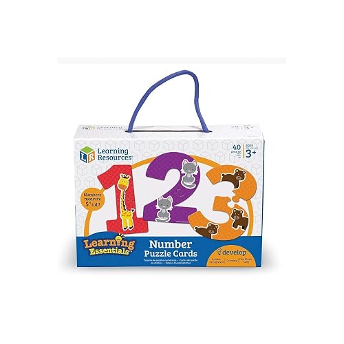 Learning Resources Rompecabezas de Números, Desarrolla el Reconocimiento de Numeros, Rompecabezas para Niños, 40 Piezas, Edades 3