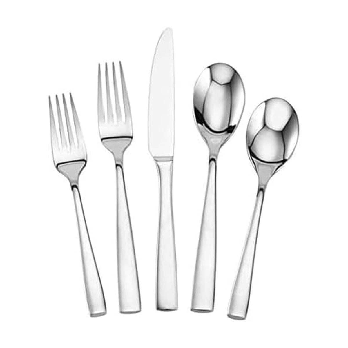 Mikasa Delano - Cubertería 20 piezas, acero inoxidable chapado en oro, servicio para 4 - Delano