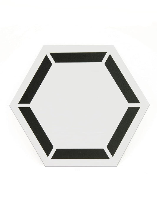 FloorPops Coltrane - Azulejos de vinilo hexagonal de 9 x 10.4 pulgadas (10 azulejos), (4.5 pies cuadrados/caja), color blanco roto
