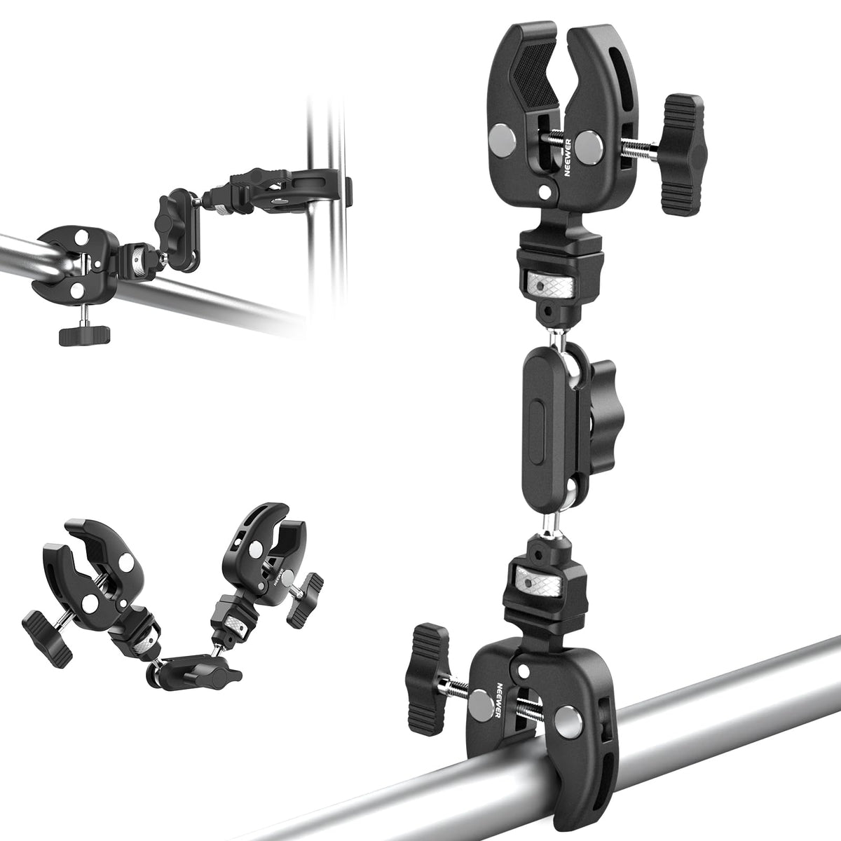 NEEWER Doble Abrazadera Super Clamp con Brazo Mágico para Cámara - UA060