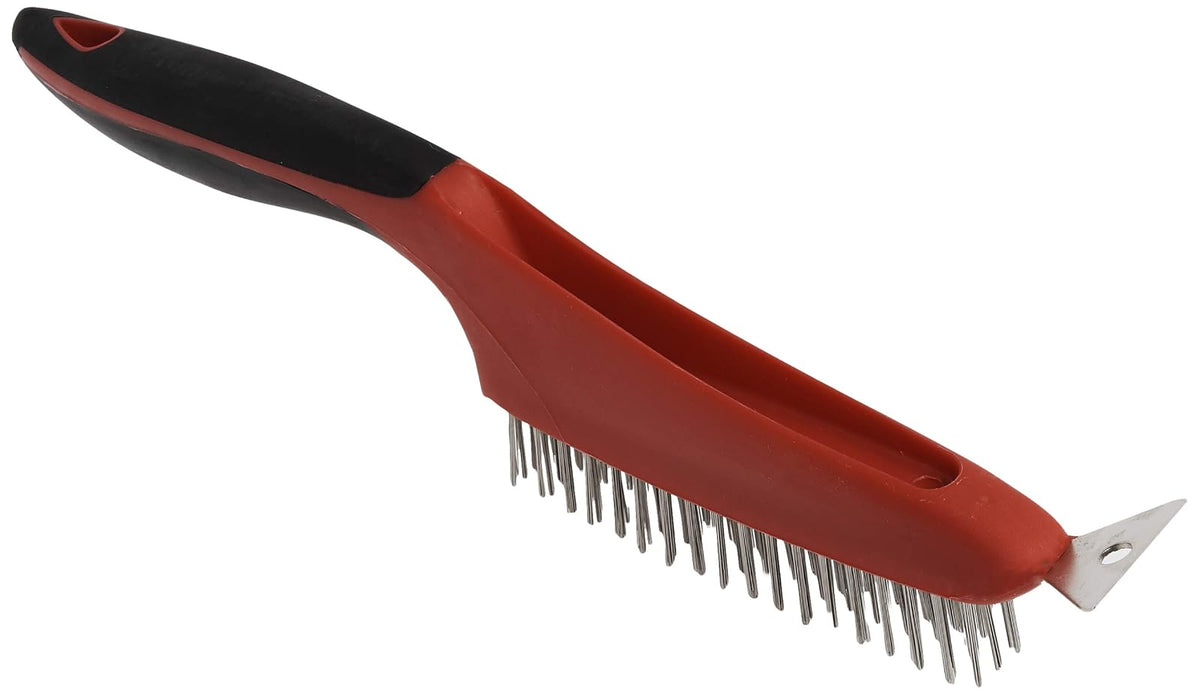 Red Devil 4160 Cepillo de alambre de acero inoxidable de agarre suave de 20.32 cm, 33.02cm (13'')
