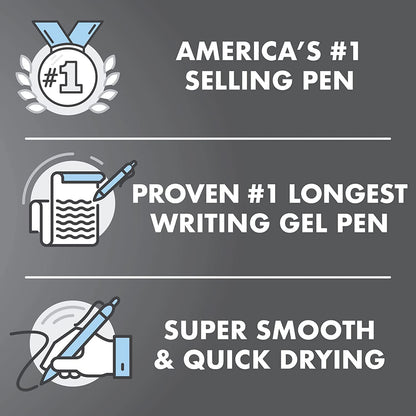 PILOT G2 Premium - Bolígrafos de gel recargables y retráctiles, punta fina de 0,7 mm, 6 bolígrafos negros y 4 azules, paquete de 10