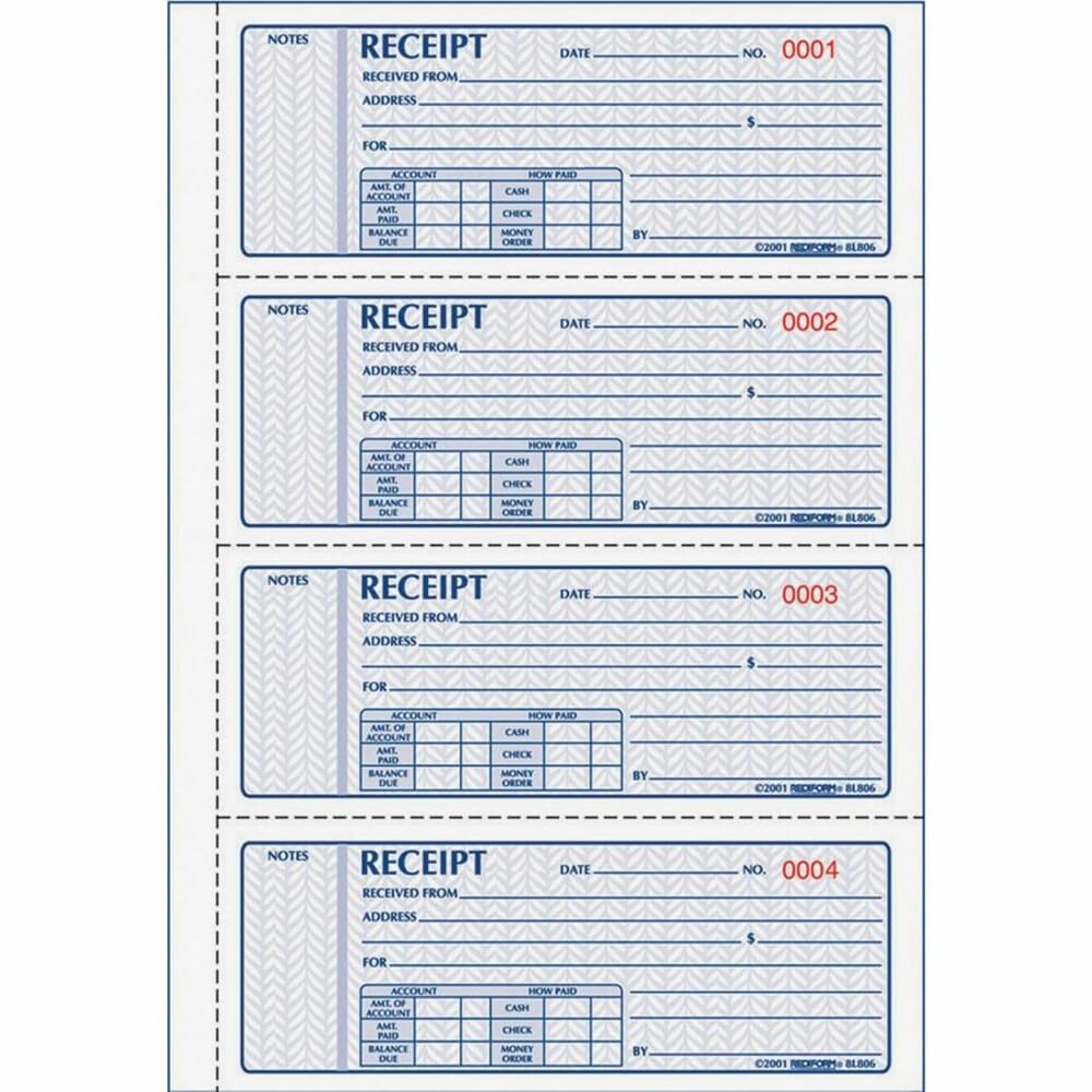 Rediform - Libros de recibos (RED8L808), color azul 28 x 19,4 cm