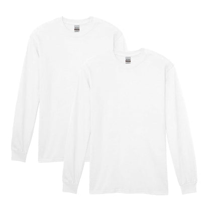 Gildan G5400 Playera de Manga Larga de Algodón Pesado - CH - Blanco
