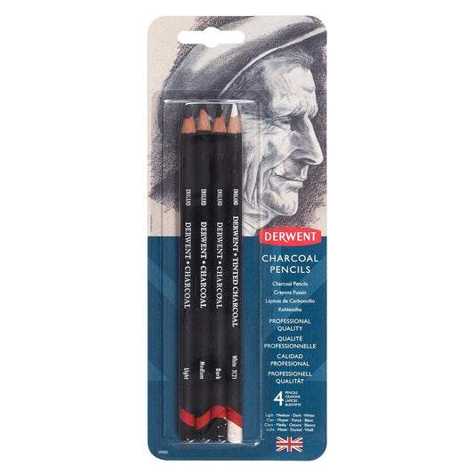 Derwent - Lápices de carbón, 4 unidades (39000)
