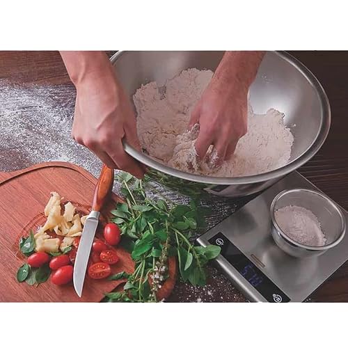 Aleissi | Bowl, Ensaladera, Tazón de Acero Inoxidable Grande de 30cm x 12cm, Ideal para Ensaladas, Mezclar y Batir