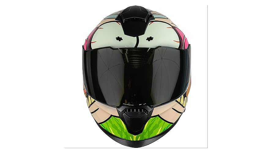 KOV Casco Rick Y Morty Apex ABATIBLE para Moto FOTOLUMINISCENTE Certificado