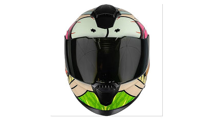 KOV Casco Rick Y Morty Apex ABATIBLE para Moto FOTOLUMINISCENTE Certificado