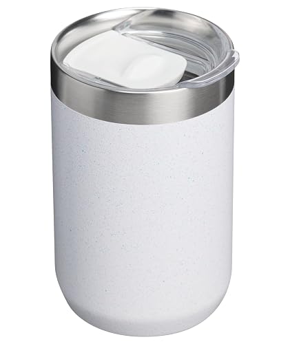 STANLEY Everyday Camp Cup de 12 onzas, tapa para beber, taza para café, té y bebidas, acero inoxidable aislado, sin BPA, espolvorear