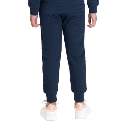 Optima Jogger de Algodón Tipo French con Bolsos Laterales y Cordón Ajustable para Niña Juvenil, Regular Fit
