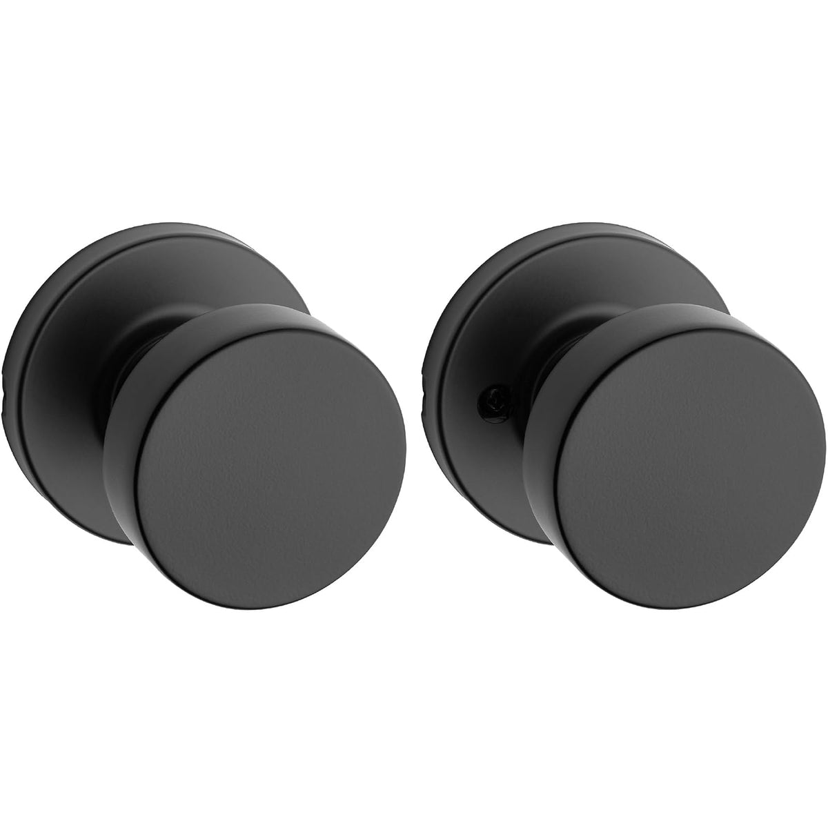 Kwikset Pismo - perilla para puerta (níquel satinado), Pasaje, Acero negro
