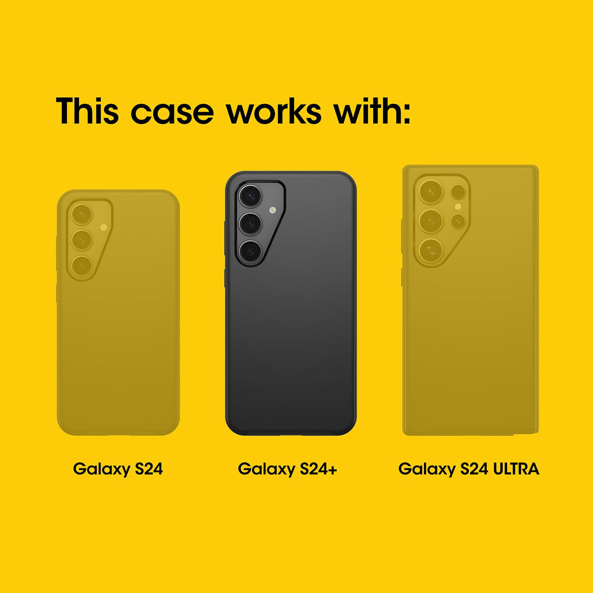 OtterBox - Funda Transparente para Samsung Galaxy S24+ Defender Series XT, sin visualización, Resistente, con cordón