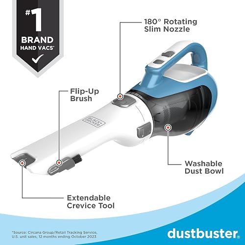 BLACK+DECKER CHV1410L Dust Buster Aspiradora de Mano inalámbrica con batería de Litio de 16 voltios