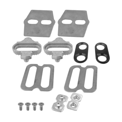 Benotto Pedal MTB 9/16 de Contacto Compatible con Placas Shimano SPD Aluminio Negro/Cromo FPD-C52N (2 Piezas)