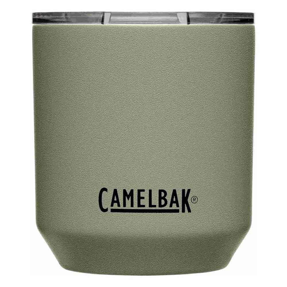 CamelBak Horizon - Vaso de 10 onzas para rocas, vaso de cóctel, acero inoxidable aislado, tapa de tres modos, musgo