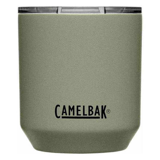 CamelBak Horizon - Vaso de 10 onzas para rocas, vaso de cóctel, acero inoxidable aislado, tapa de tres modos, musgo
