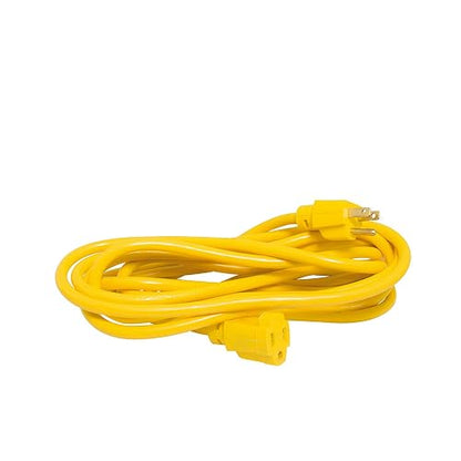 Surtek 136173 Extensión eléctrica uso rudo aterrizada color amarillo, 10 m