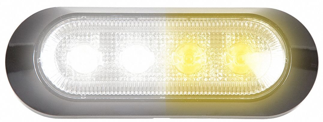 Maxxima Luz Estroboscópica LED Ultrafina Ámbar, Montaje Superficie - Blanco - Ámbar