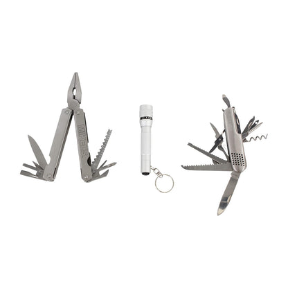 Multiherramientas kit multiusos navaja con lámpara 3 en 1