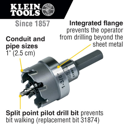 Klein Tools 31860 1-3/8" Carbide Hole Cutter