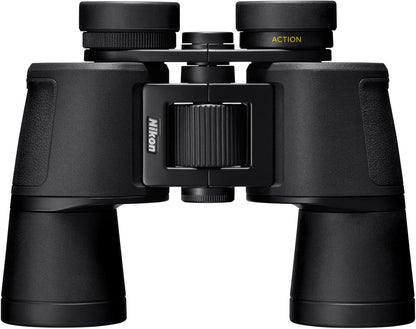 Nikon Action - Binocular de 8 x 42 | Óptica Revestimiento de Revestimiento múltiple, Brillante, Vista Amplia, Potencia 8X, caperuza Ajustable de Giro y Deslizamiento y diseño Porro-Prism