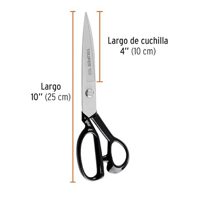 Truper TS-10, Tijera 10" para sastre cortes limpios y precisos